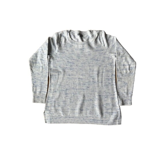 T by Talbots Women's Blue White Heathered Pullover Sweater Sp Small Petite - Picture 1 of 5